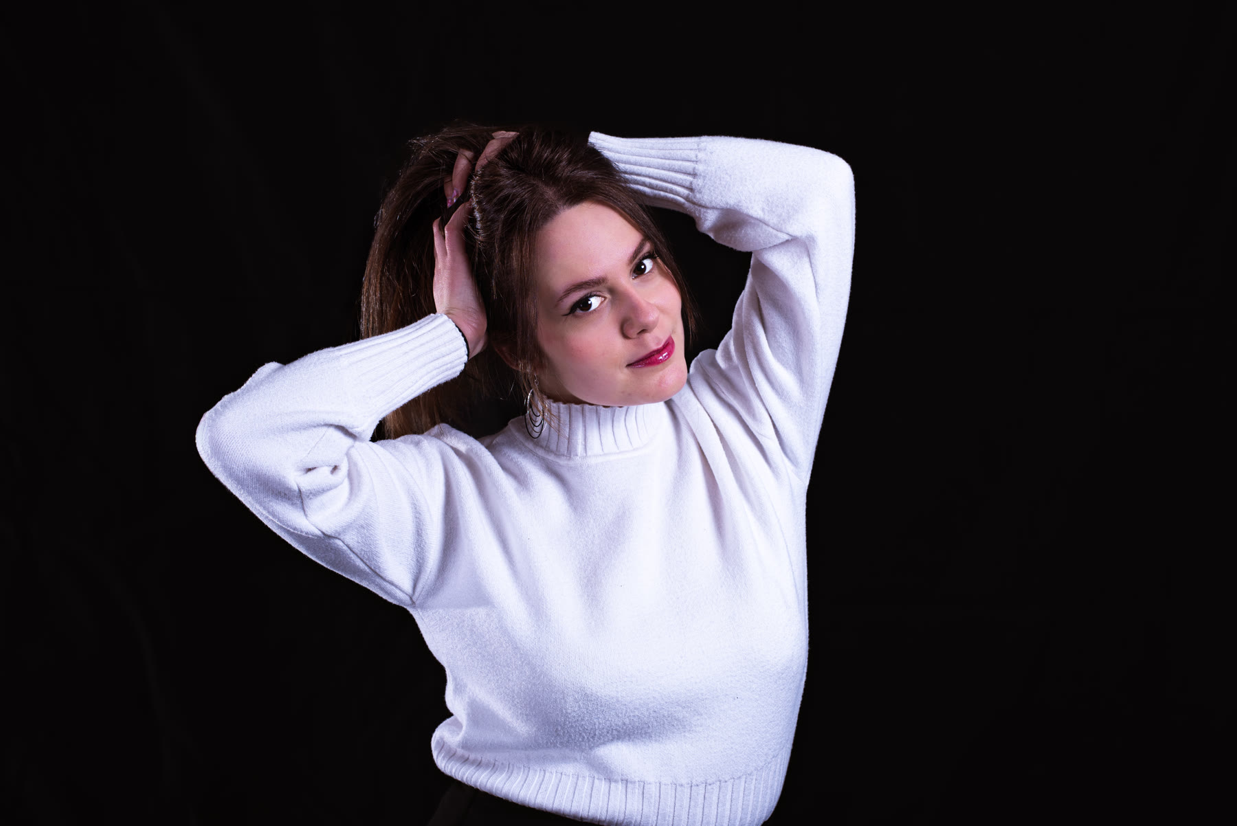 Marie — portrait fond noir